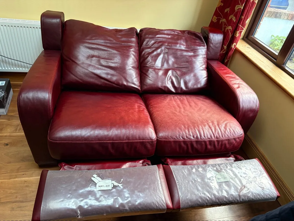 REDUCED Natuzzi Tidy Leather 2 Seat Recliner - Image 4