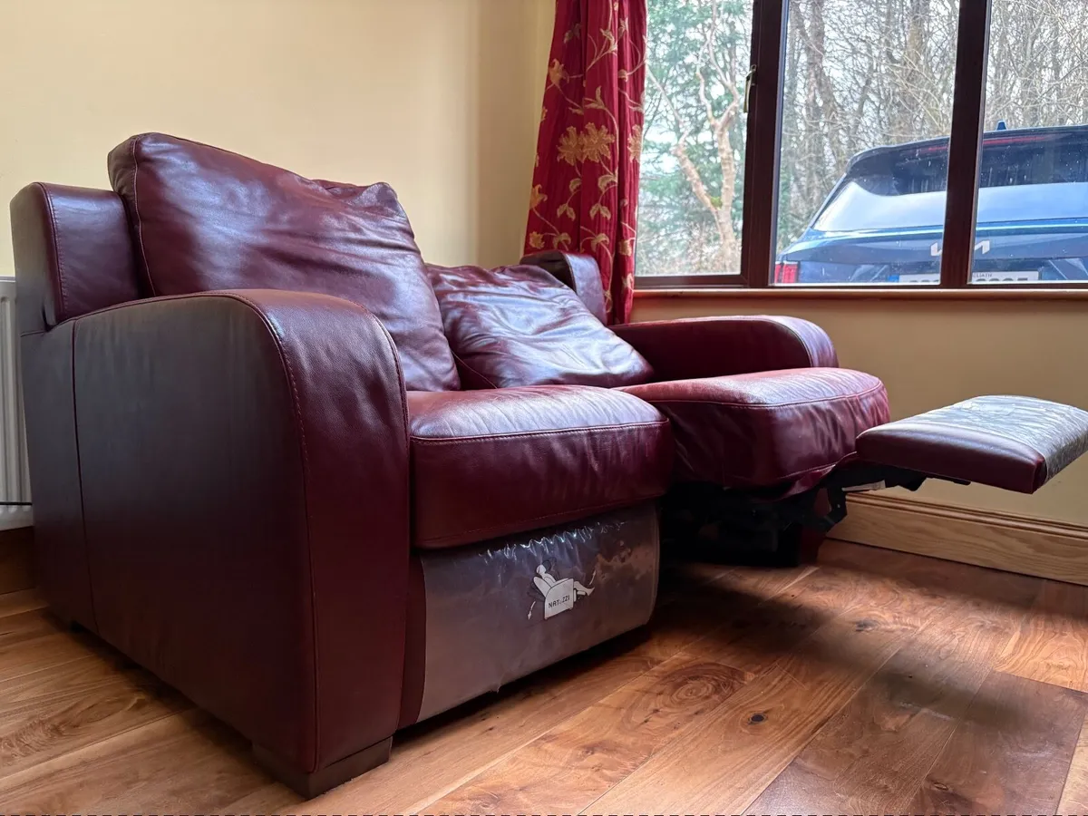 REDUCED Natuzzi Tidy Leather 2 Seat Recliner - Image 2