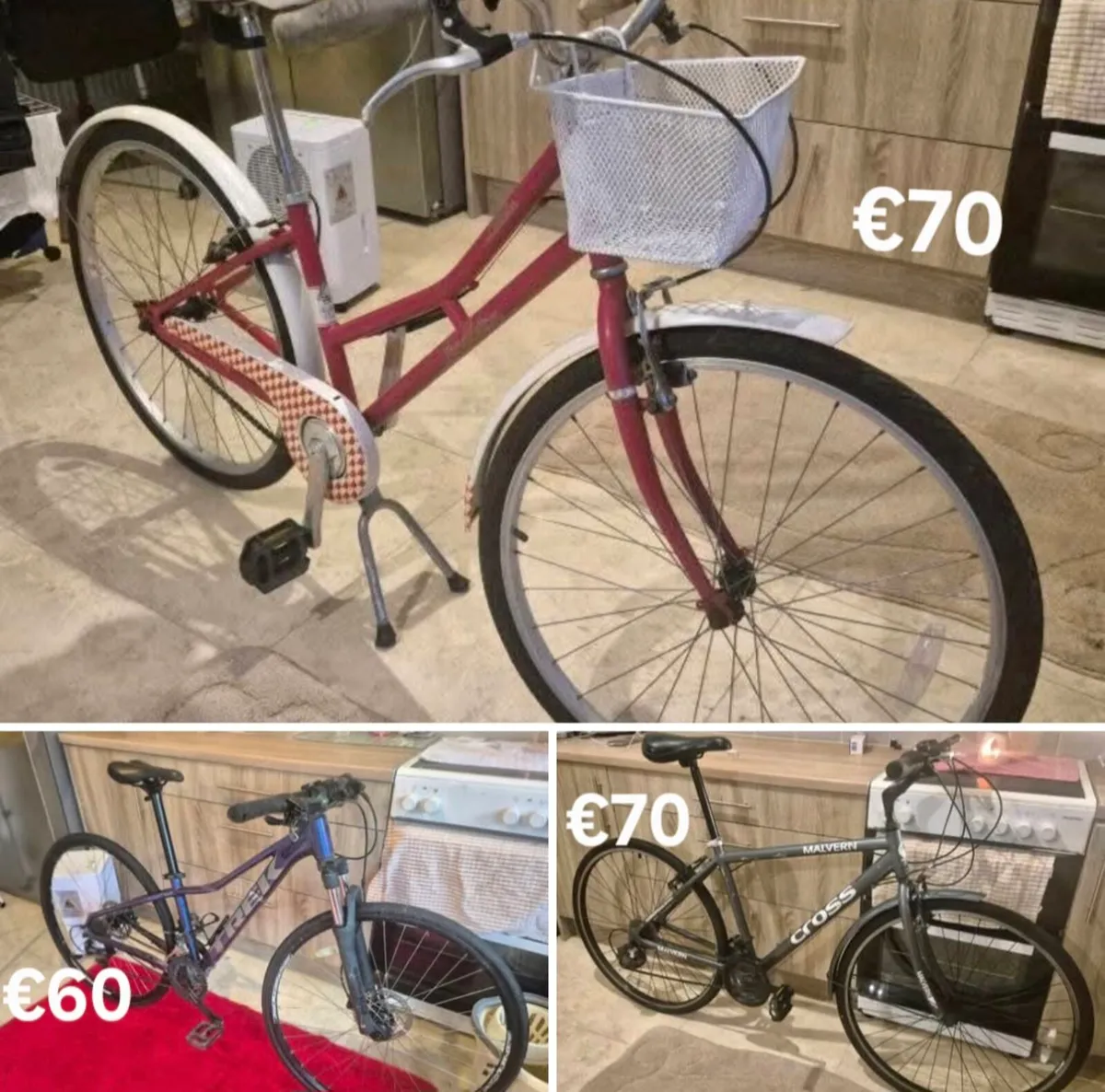 PRICE ON PHOTOS JOB LOT OF 3 ADULTS BIKES BRAKES A - Image 1