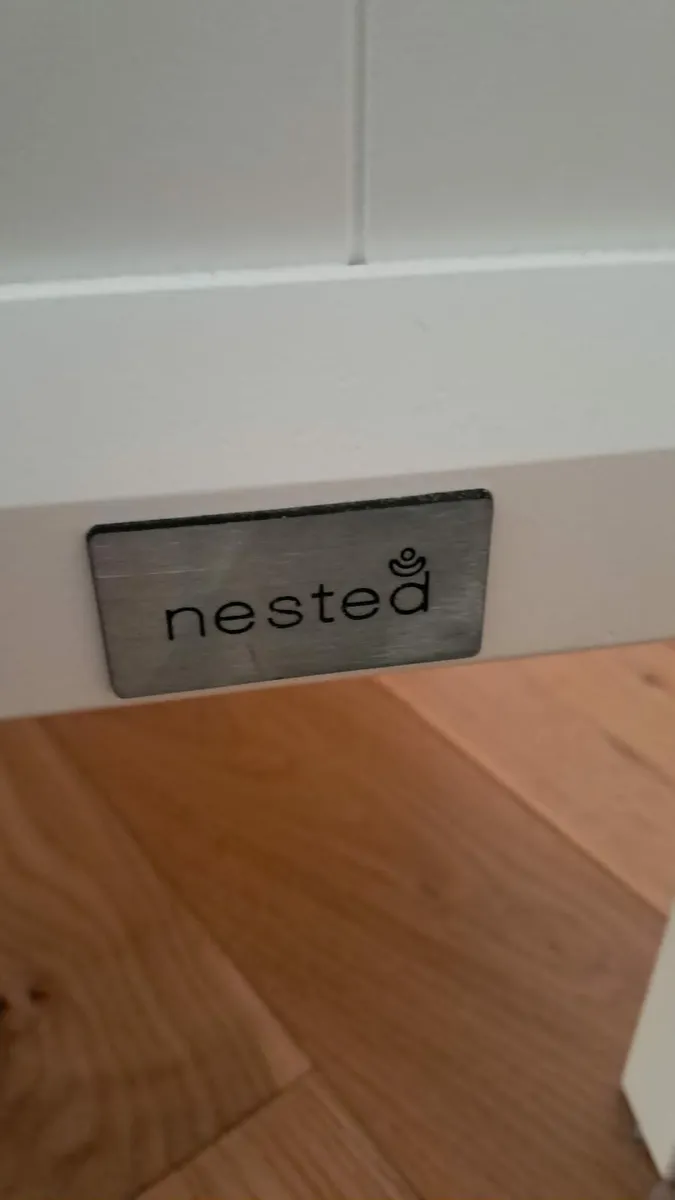 Nested Sorrento Wooden Cot Bed White - Image 2