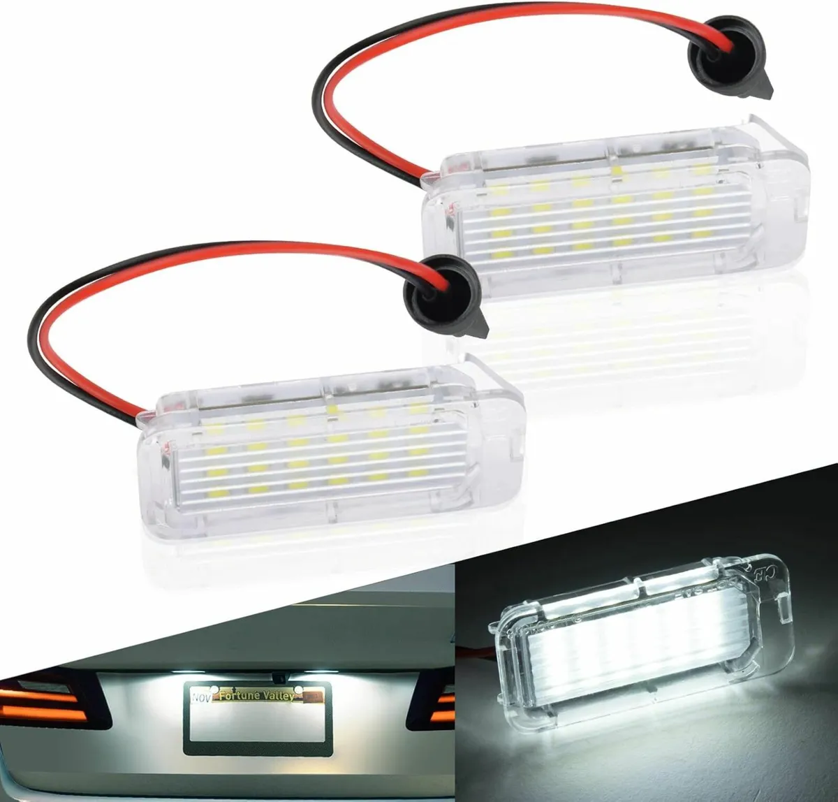 2 Pcs Error Free License Plate Lamp Taillight, 12V - Image 2