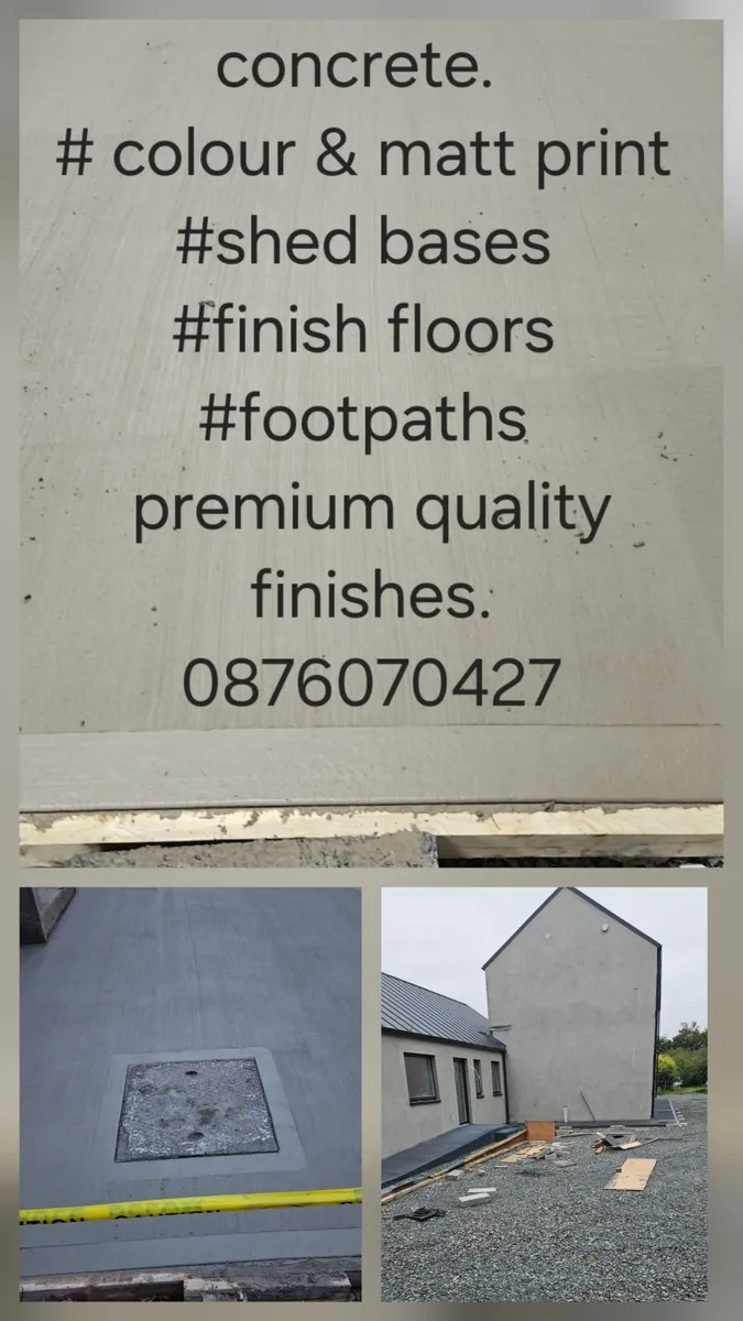 Concrete.  Matt print , yards , paths , driveways, - Image 1