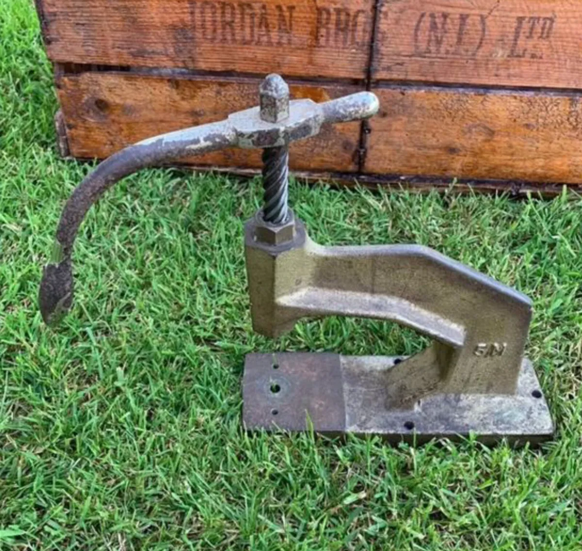 Antique cast iron rivet press