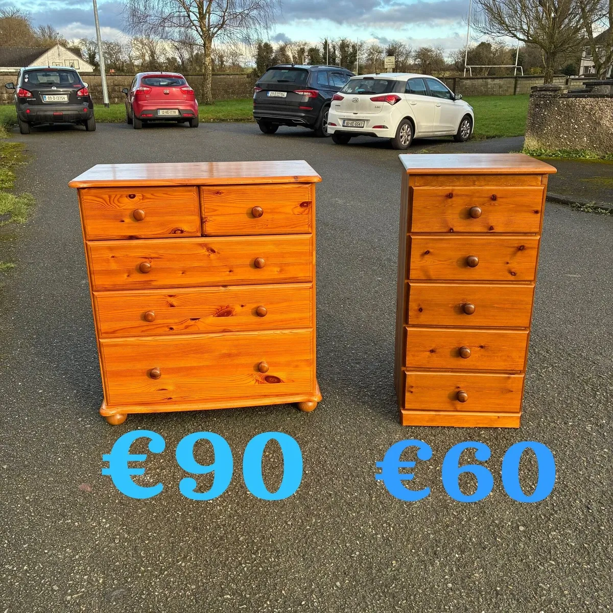 Two Solid Pine Chest of Drawers €60 & €90 each - Image 1