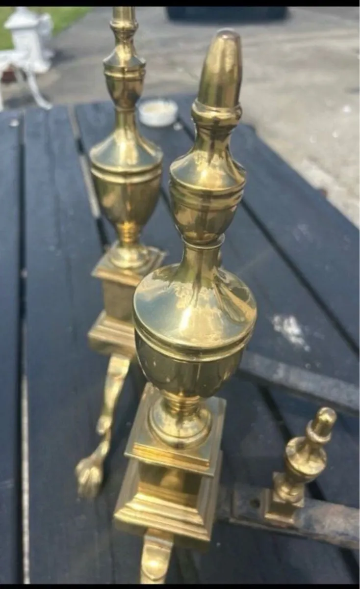 Brass fire irons - Image 1