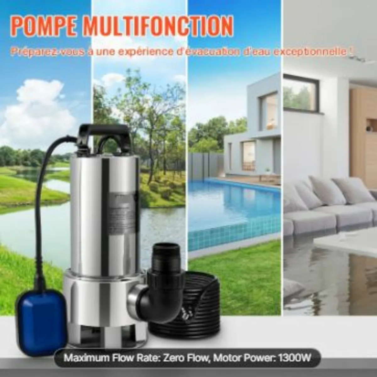 Submersible Water Pump, 1300W - Image 3