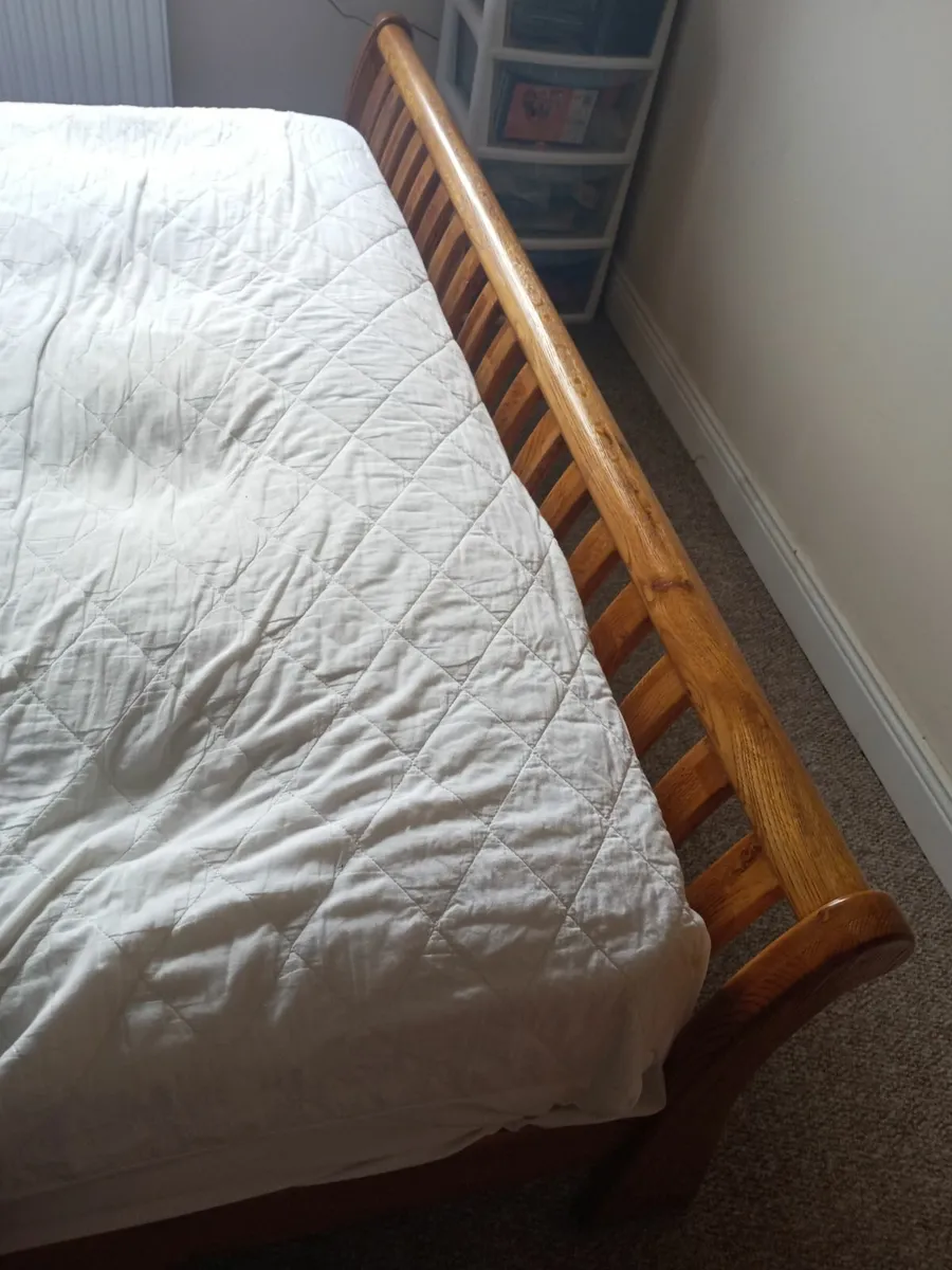 Superking very solid oak bed frame - Image 1