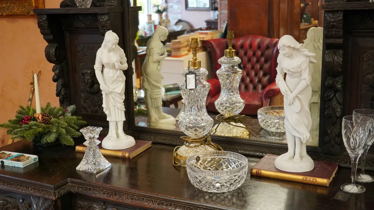 Large Pair of French Bisque Porcelain Ladies - Image 1