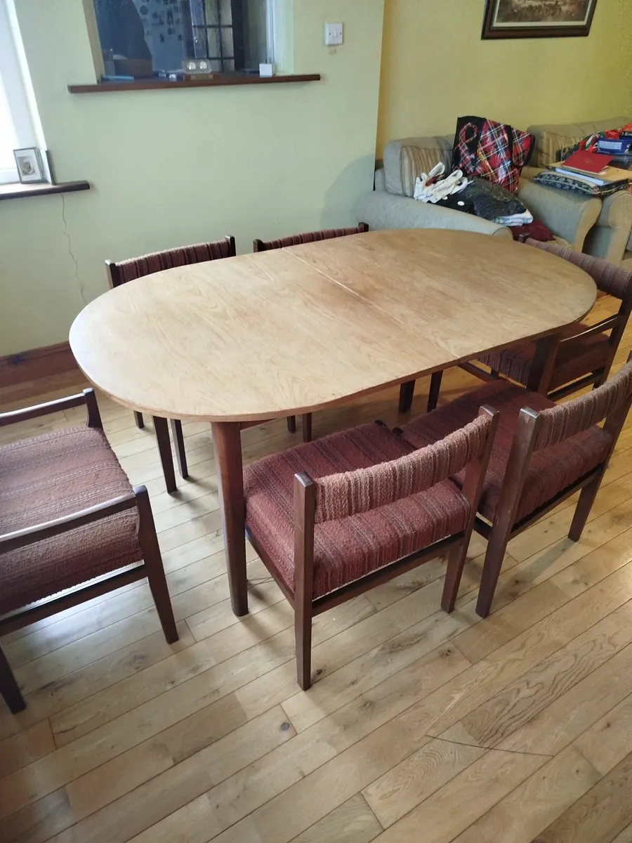 Dining Table , six chairs  Retro 1970's - Image 3