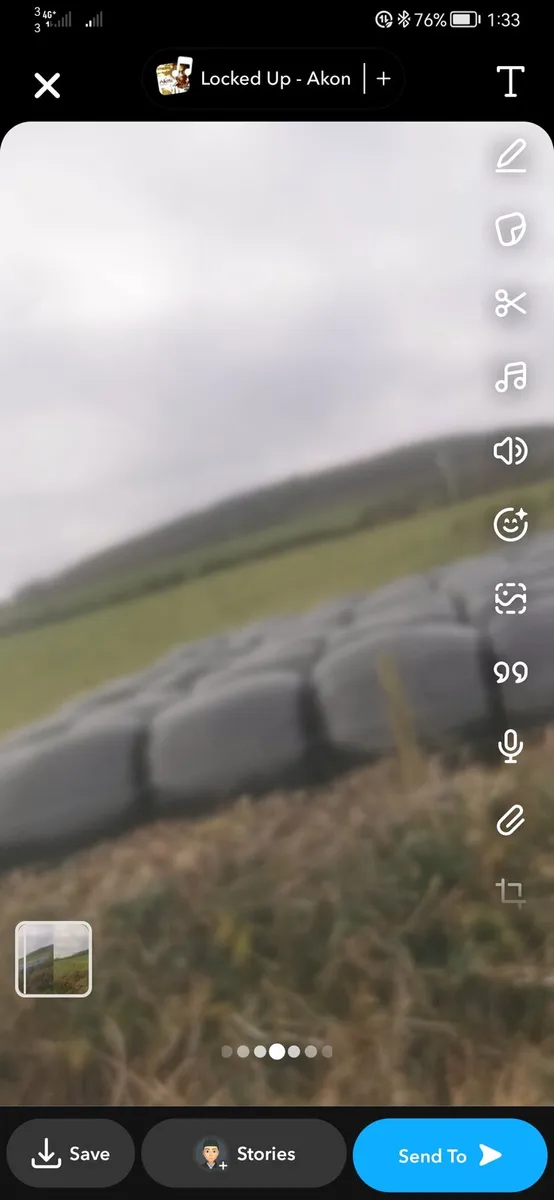 Round bales silage