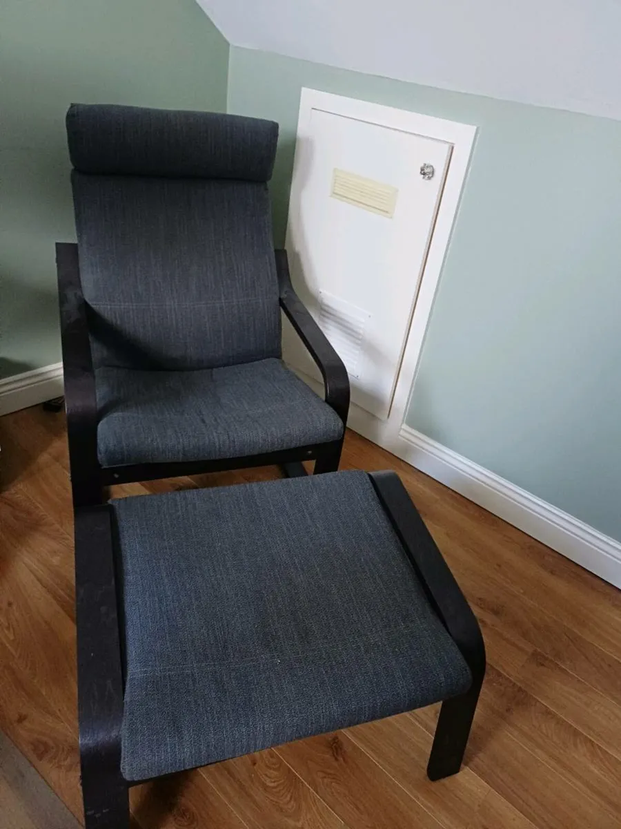 Chair and foot stool - Image 1