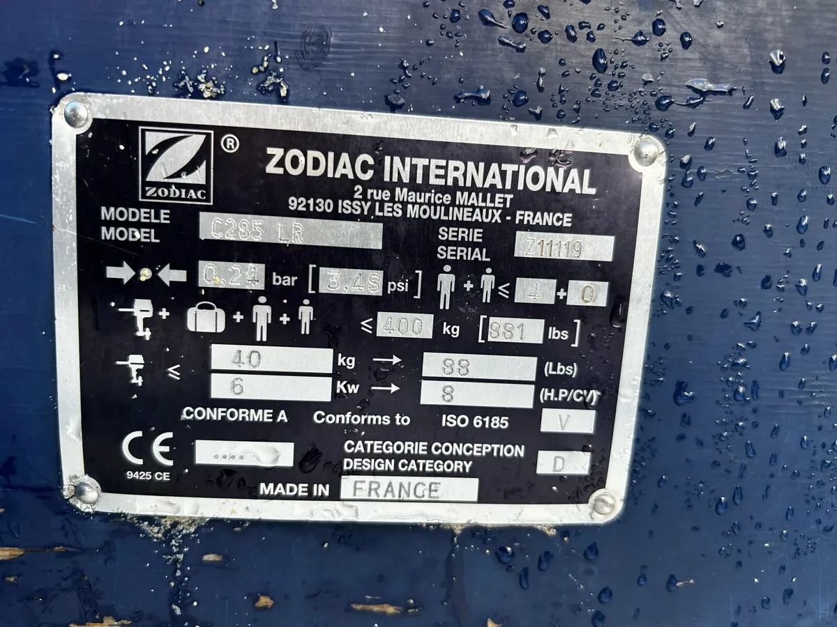 Zodiac Inflatable Dinghy - Image 3