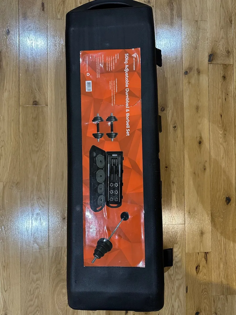 50 kg Adjustable Dumbbell & Barbell Set - Image 3