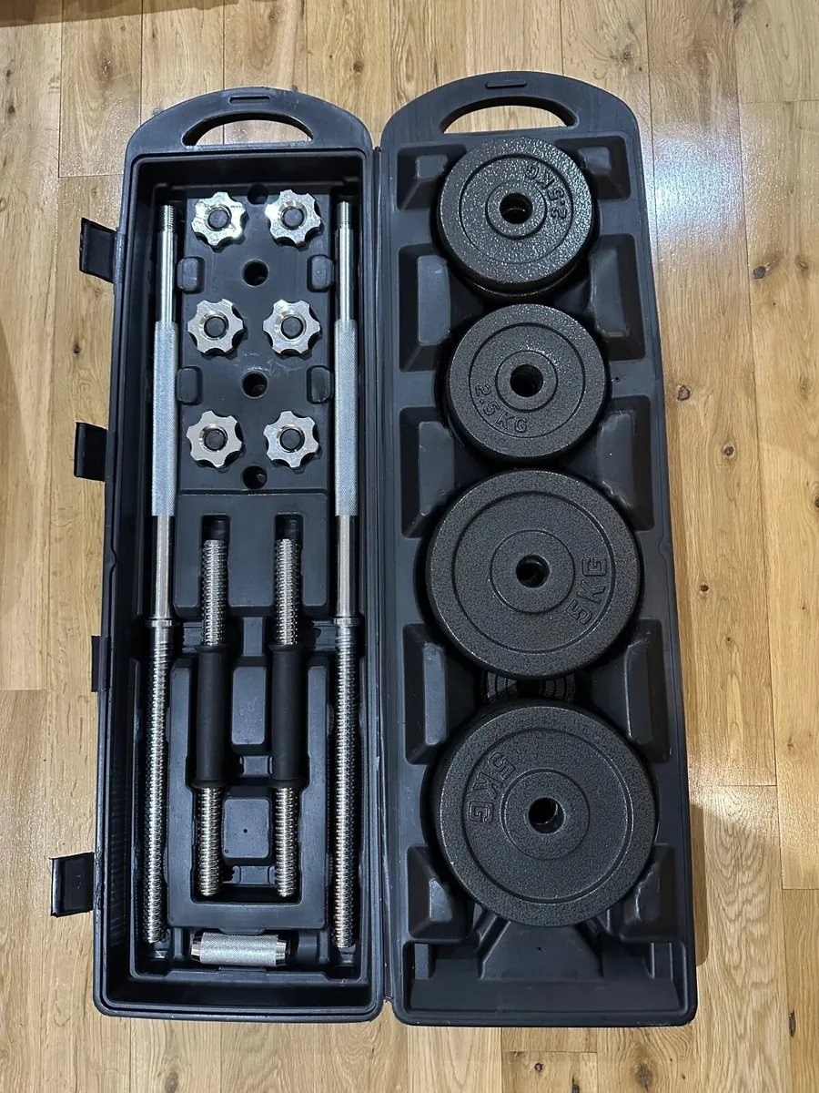 50 kg Adjustable Dumbbell & Barbell Set - Image 1