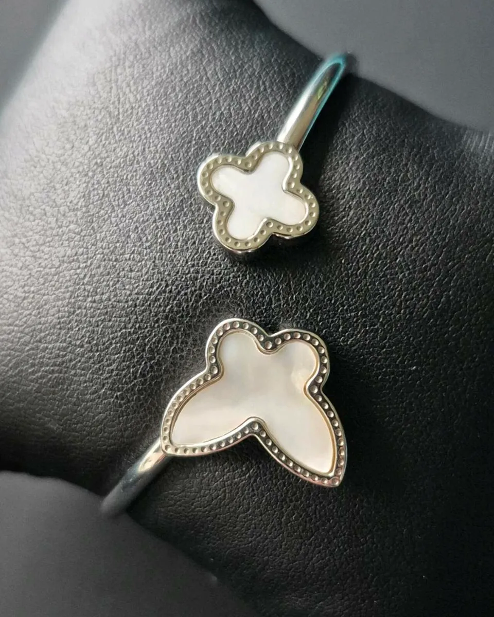 "Festina" Mother of Pearl Butterfly Bangle - Image 1
