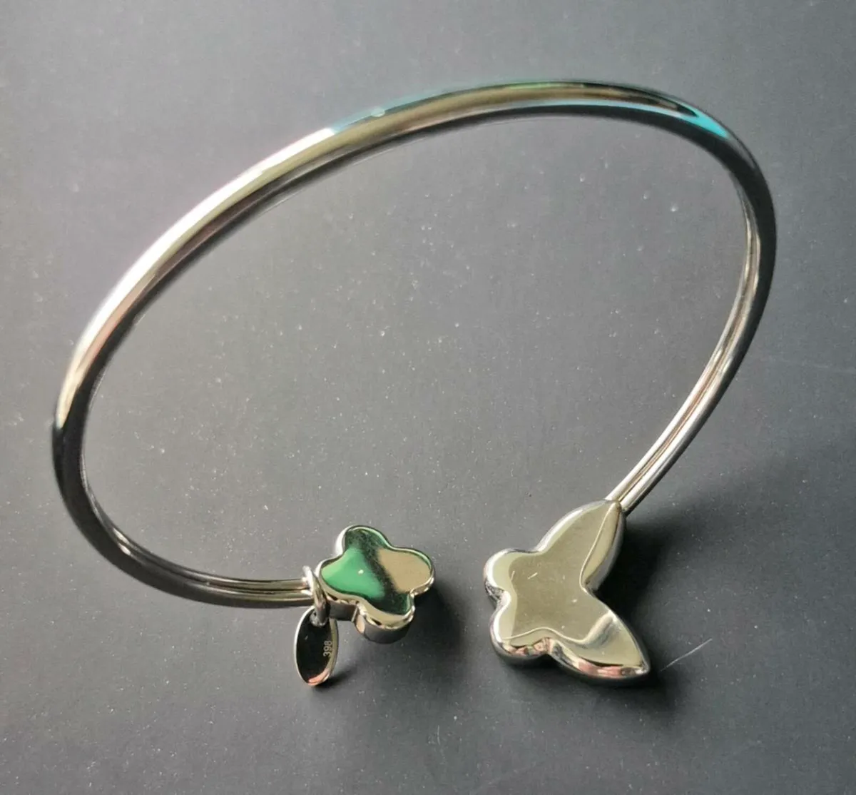 "Festina" Mother of Pearl Butterfly Bangle - Image 3