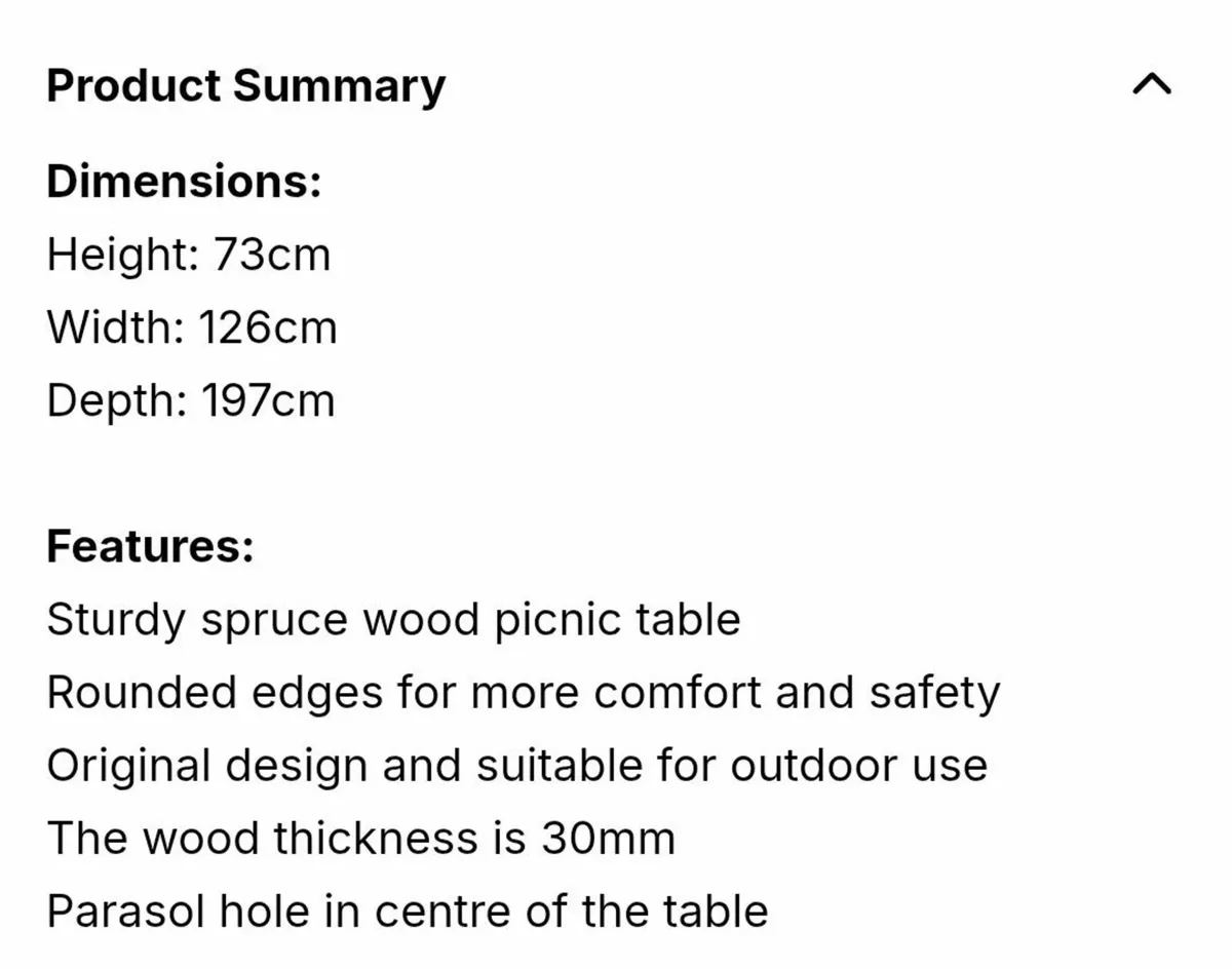 Triangle 6 seater picnic table - Image 1