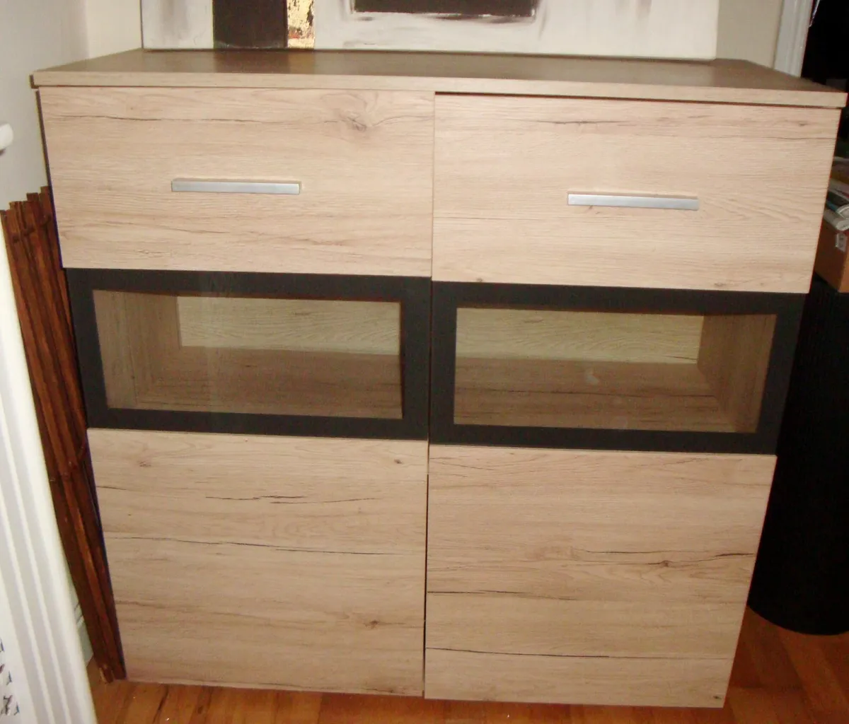 Sideboard cabinet storage with glass in doors - Image 2