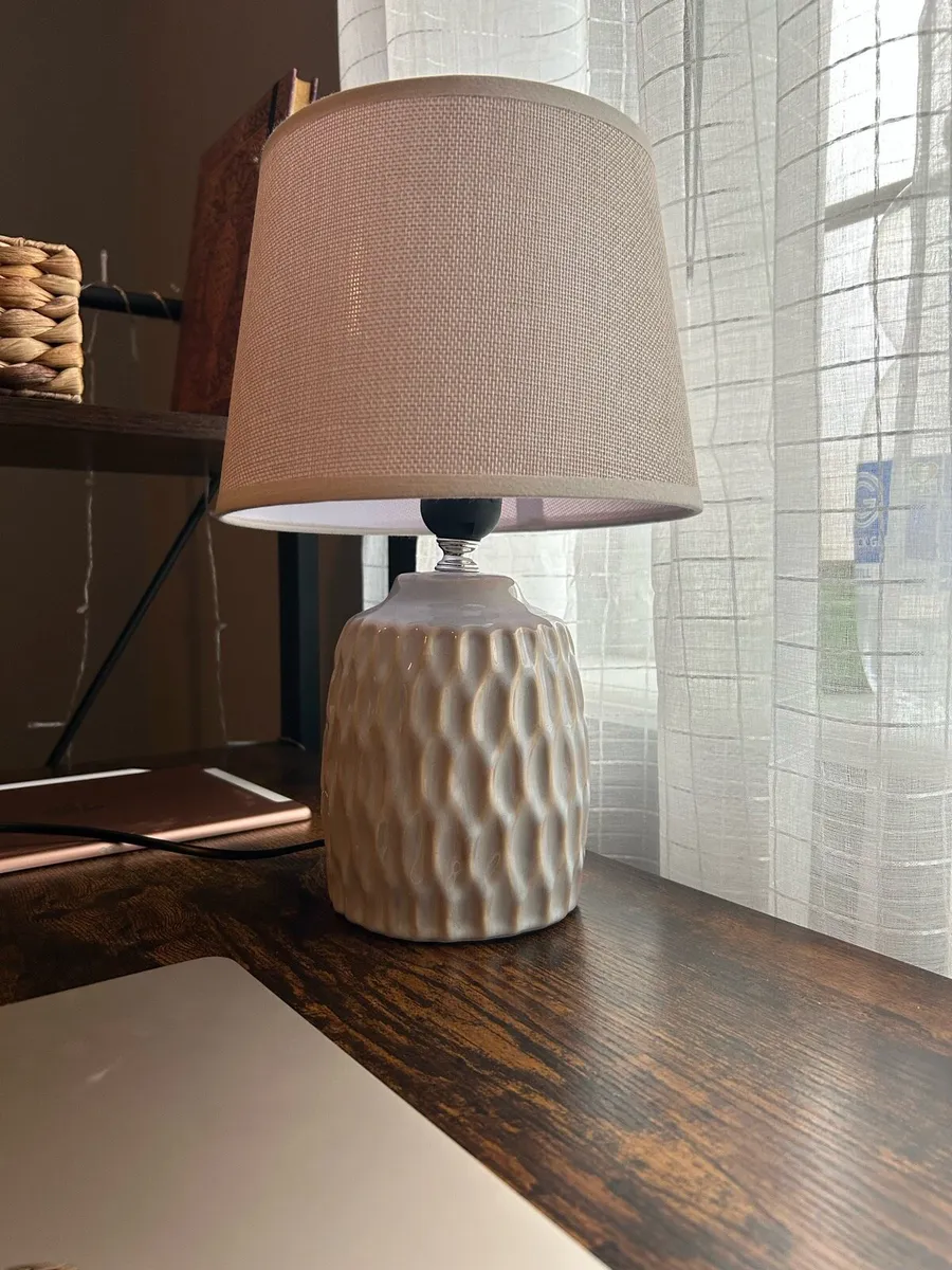 Textured Ceramic Table Lamp - Image 1