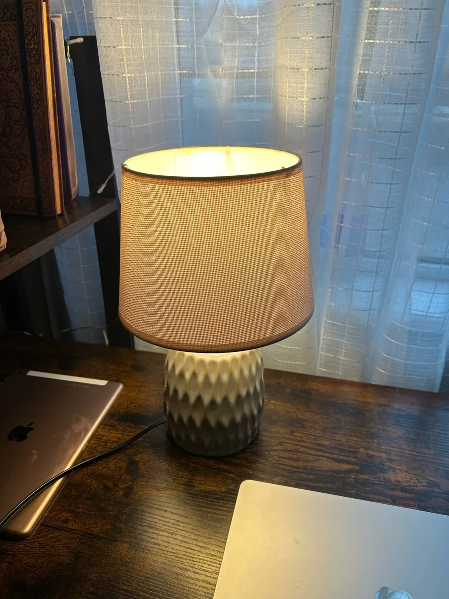 Textured Ceramic Table Lamp - Image 2