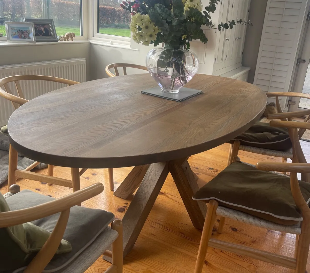 Oiled oak solid kitchen table from flannigan kearn - Image 1