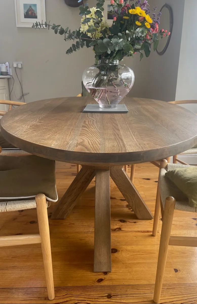 Oiled oak solid kitchen table from flannigan kearn - Image 3