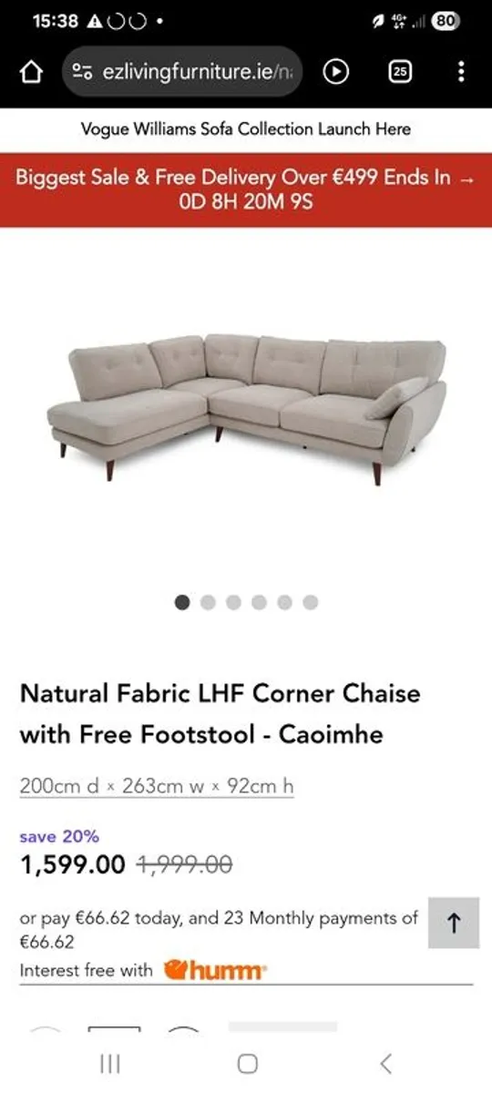 corner sofa and armchair - Image 1