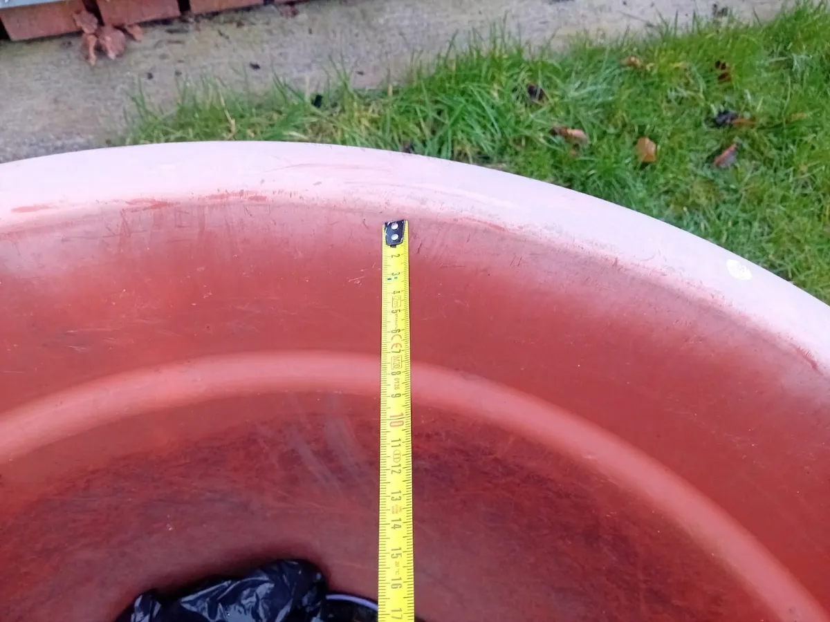 Large Terracotta Bell Plastic Plant pots - Image 2