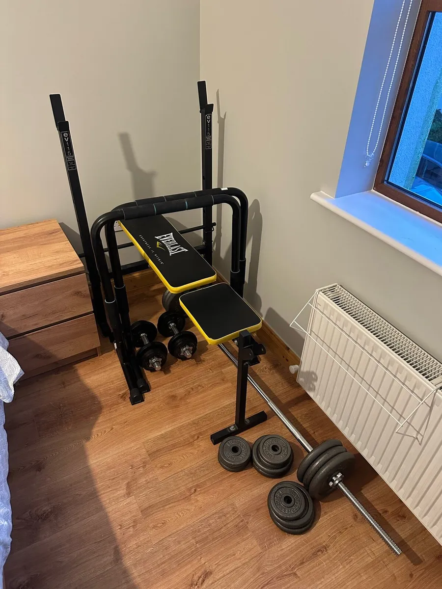 Gym Equipment - (Bench, Barbell, Dumbbells, etc )