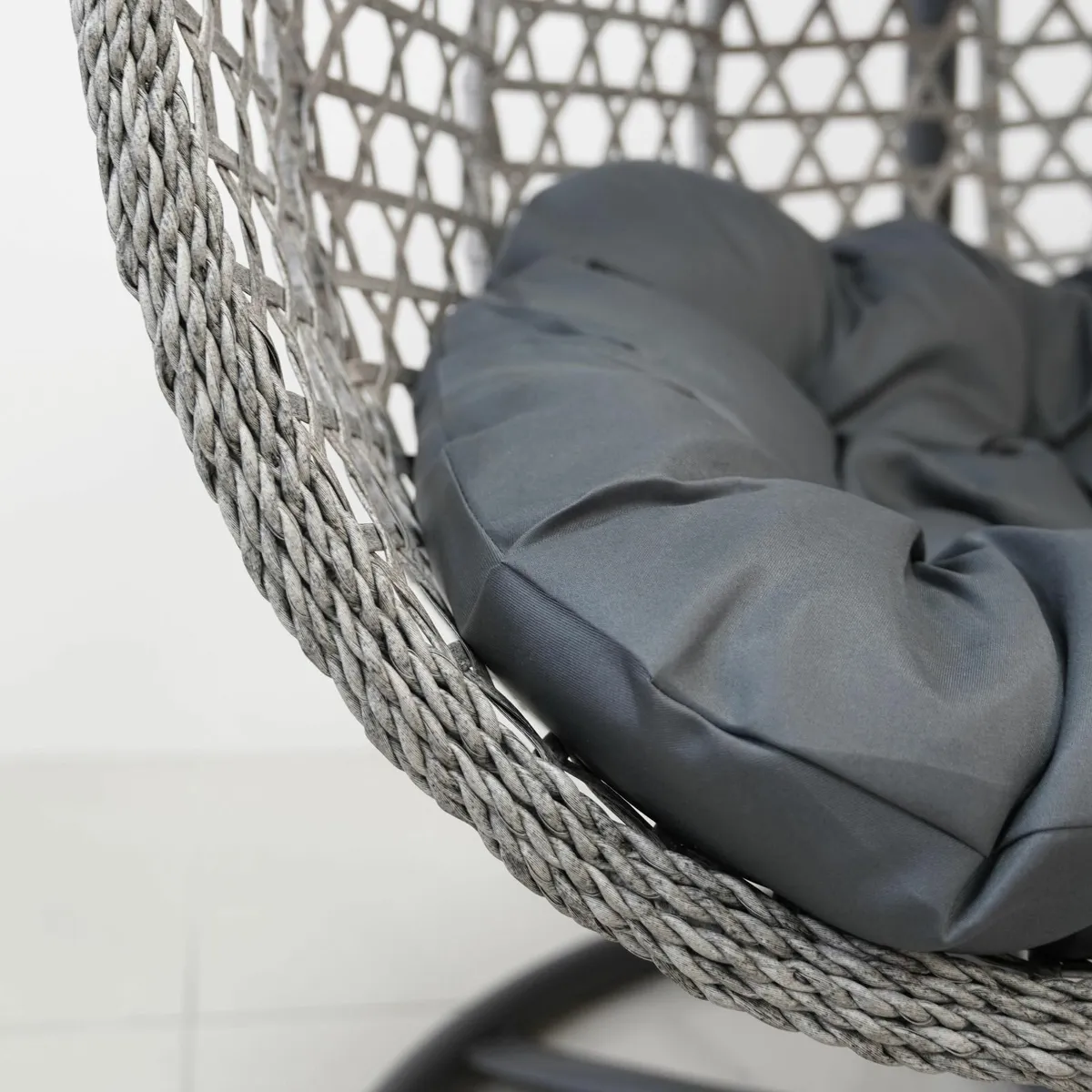 Double Hanging Egg Chair – Natural Rattan - Image 3