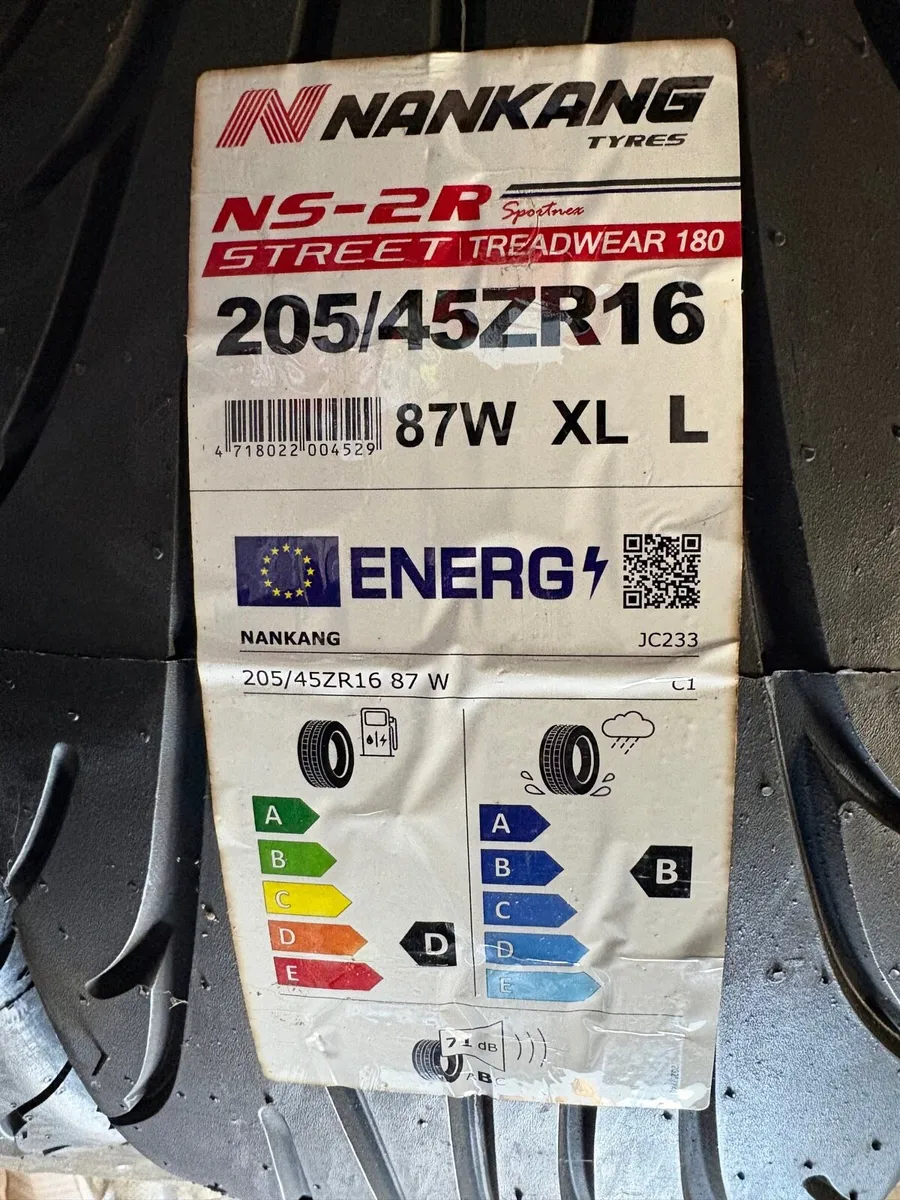 4 x NANKANG NS-2R 205/45 ZR16 87W XL  tyres - Image 2