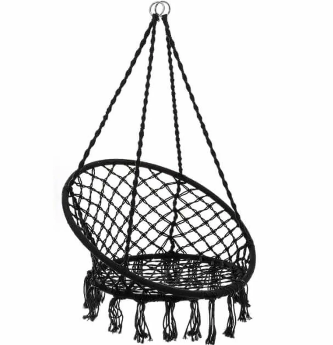 Boho Hanging Chair – Cotton Rope Swing - Image 2
