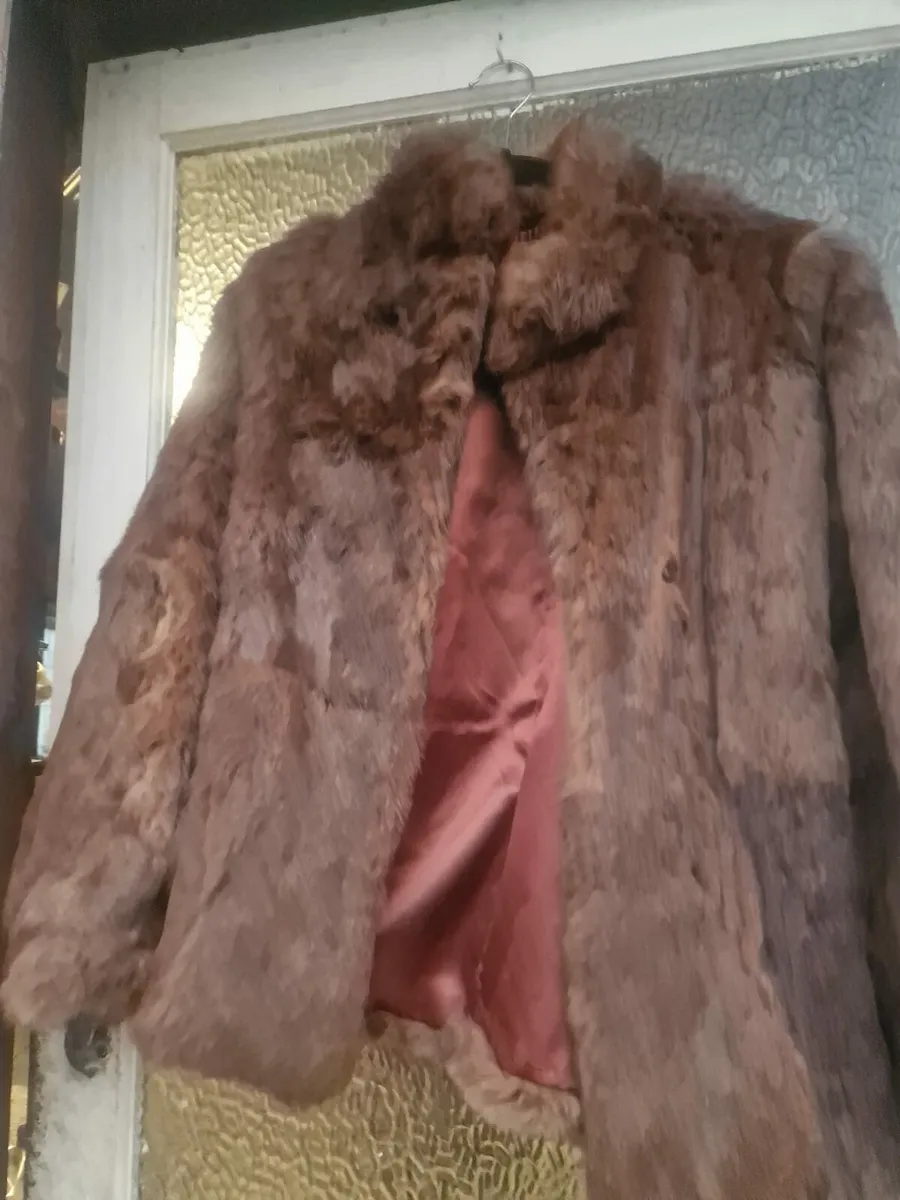 Vintage brown real fur ladies jacket (post incl) - Image 1