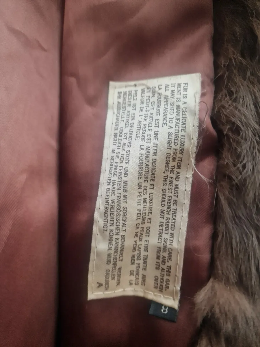 Vintage brown real fur ladies jacket (post incl) - Image 3