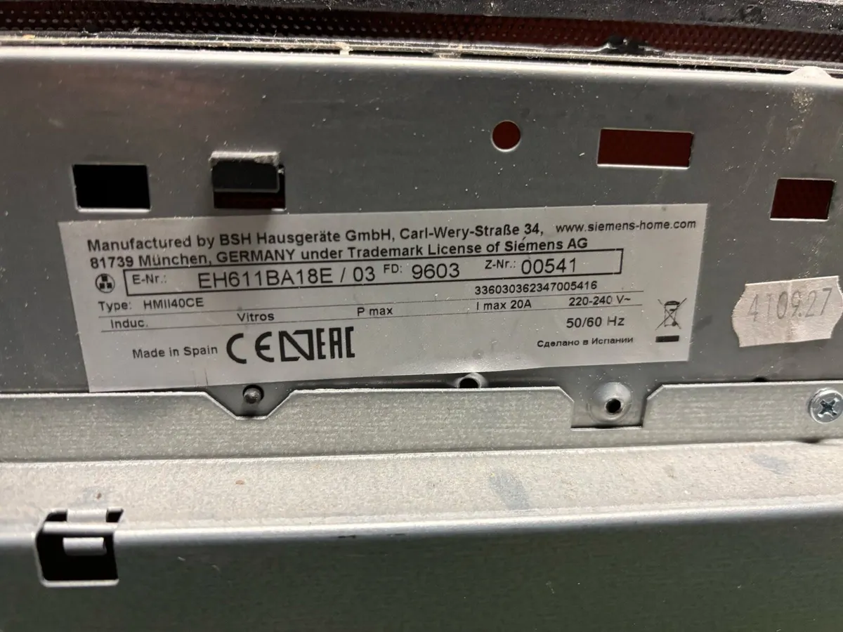 Siemens induction hob - Image 2