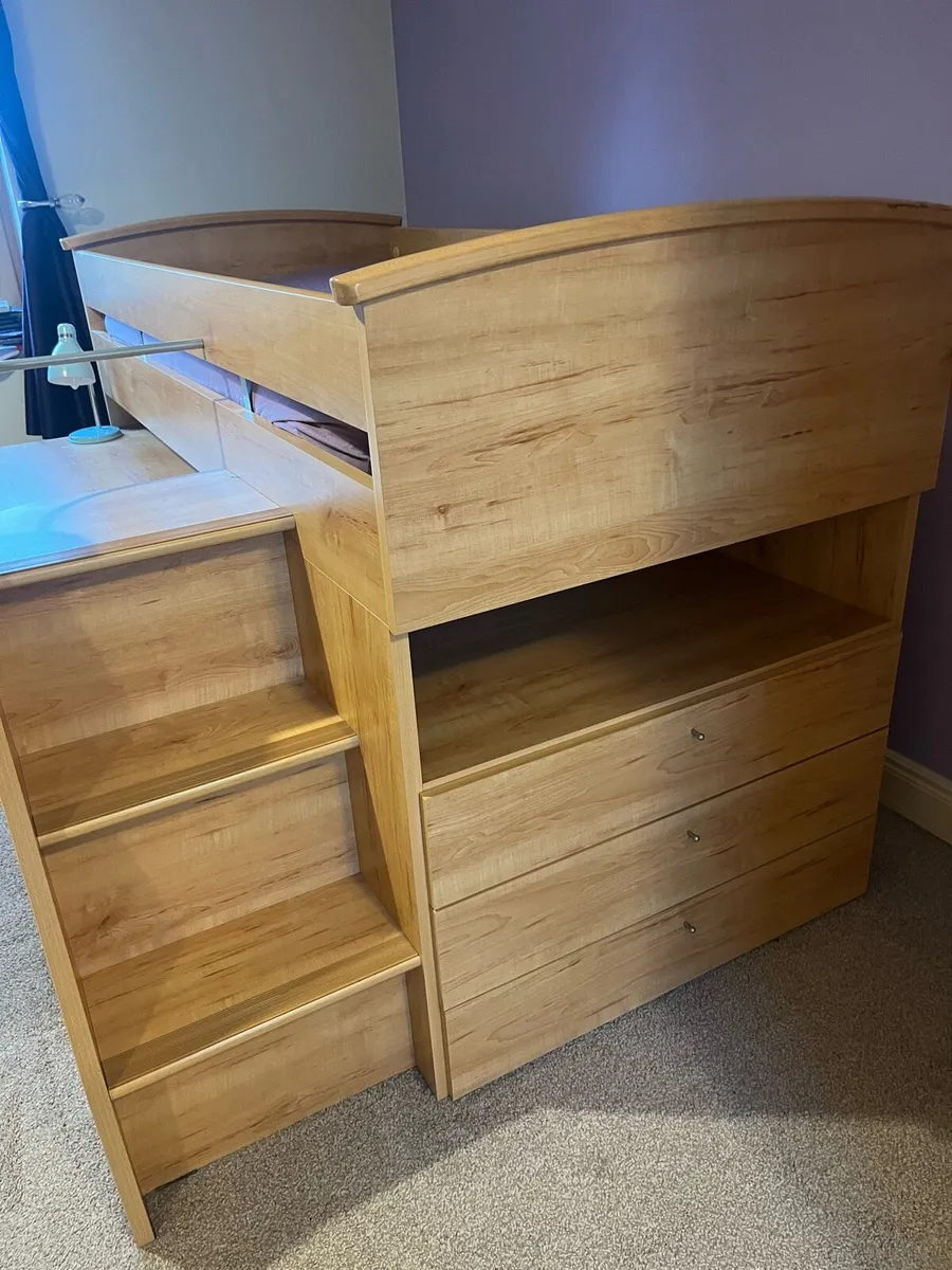 Bed with desk - Image 2