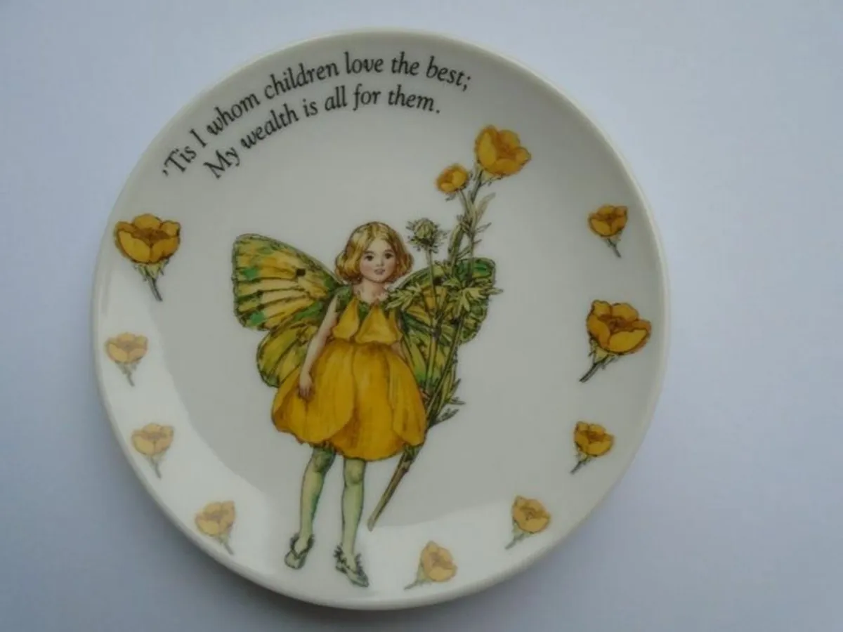 Flower fairy plate, Buttercup,Home decor - Image 1