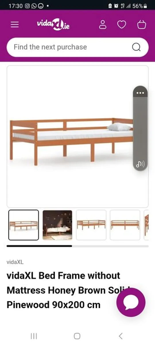Single bed frame pine wood - Image 1