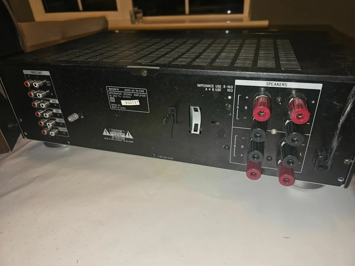 Sony TA-F242 Stereo Amp with x2 Wharfdale Speakers - Image 3