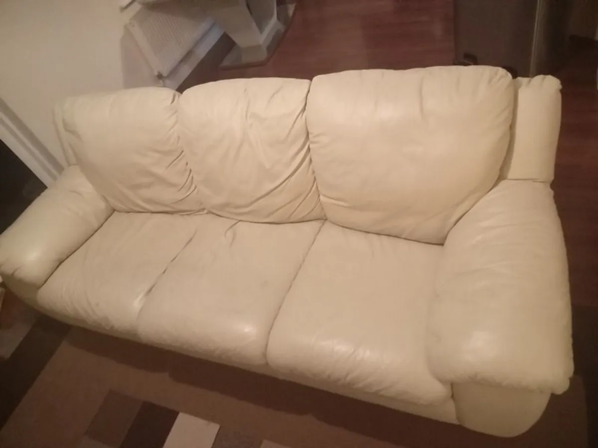 Leather sofas and kitchen table. . ALL FREE. - Image 1