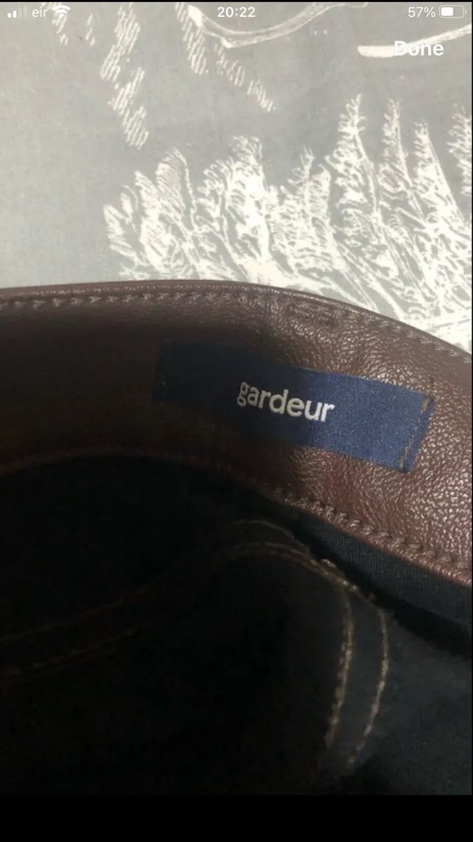 Ladies  brown leather trousers size 12 €15 - Image 4