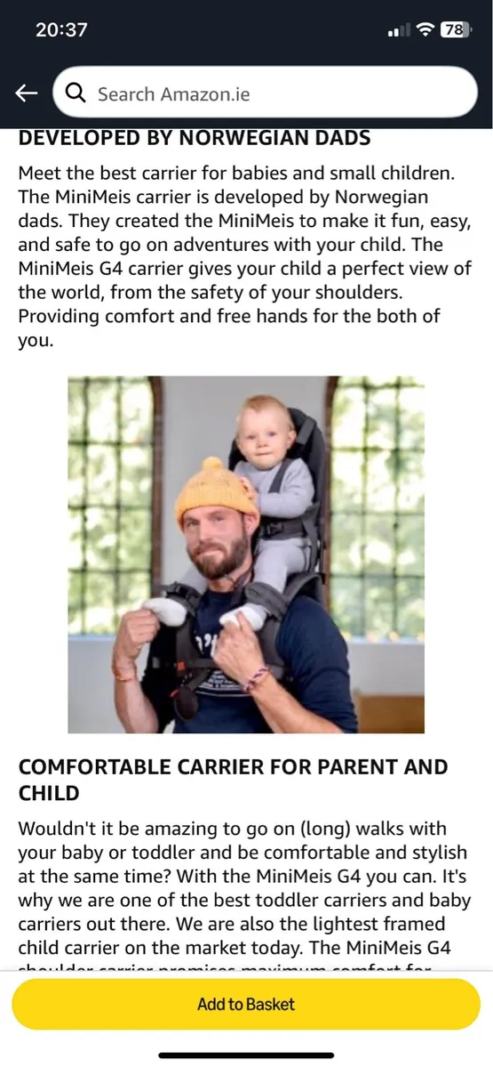 Minimeis shoulder carrier - Image 3