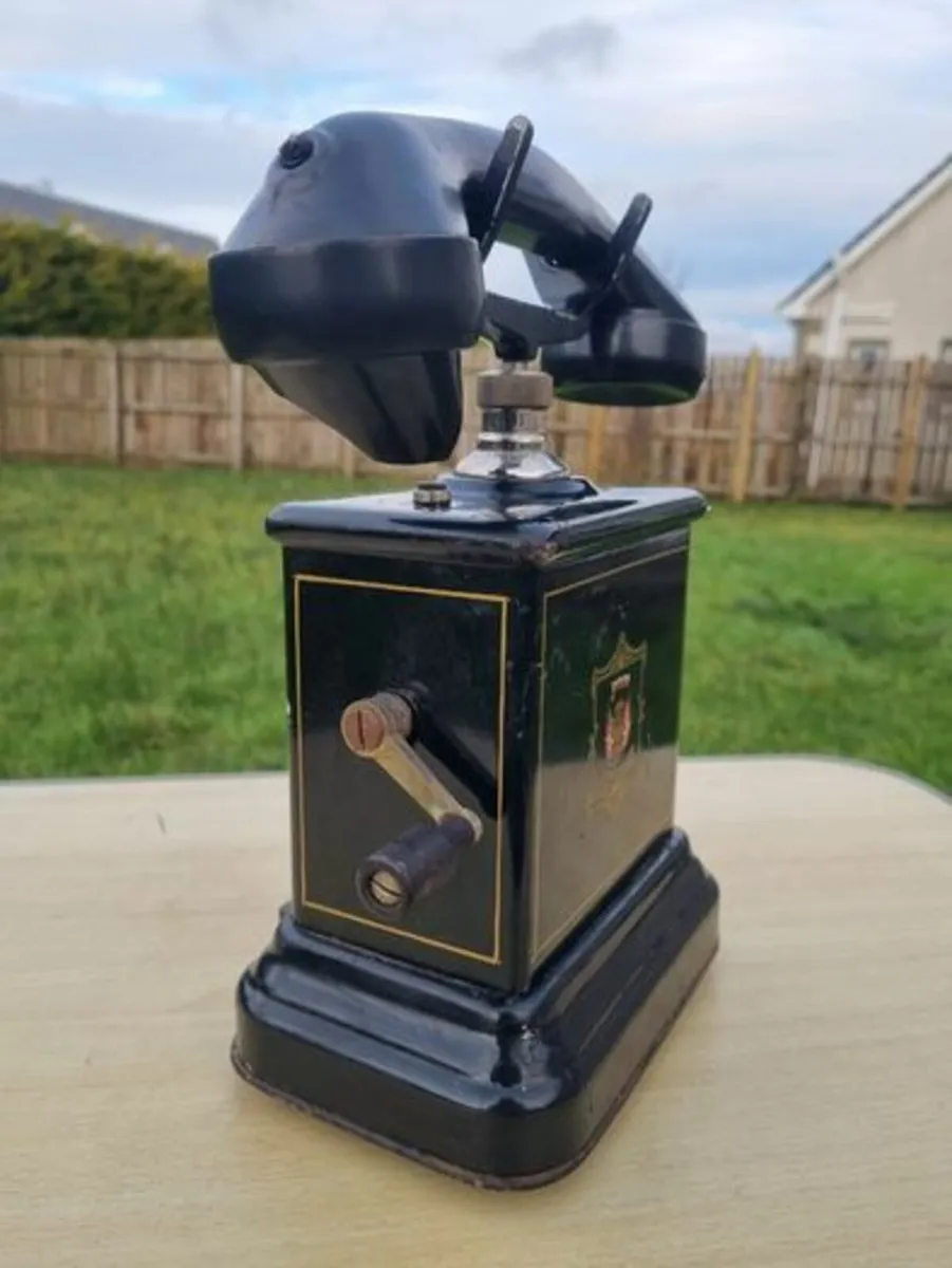 Danish antique crank desk telephone - Image 3