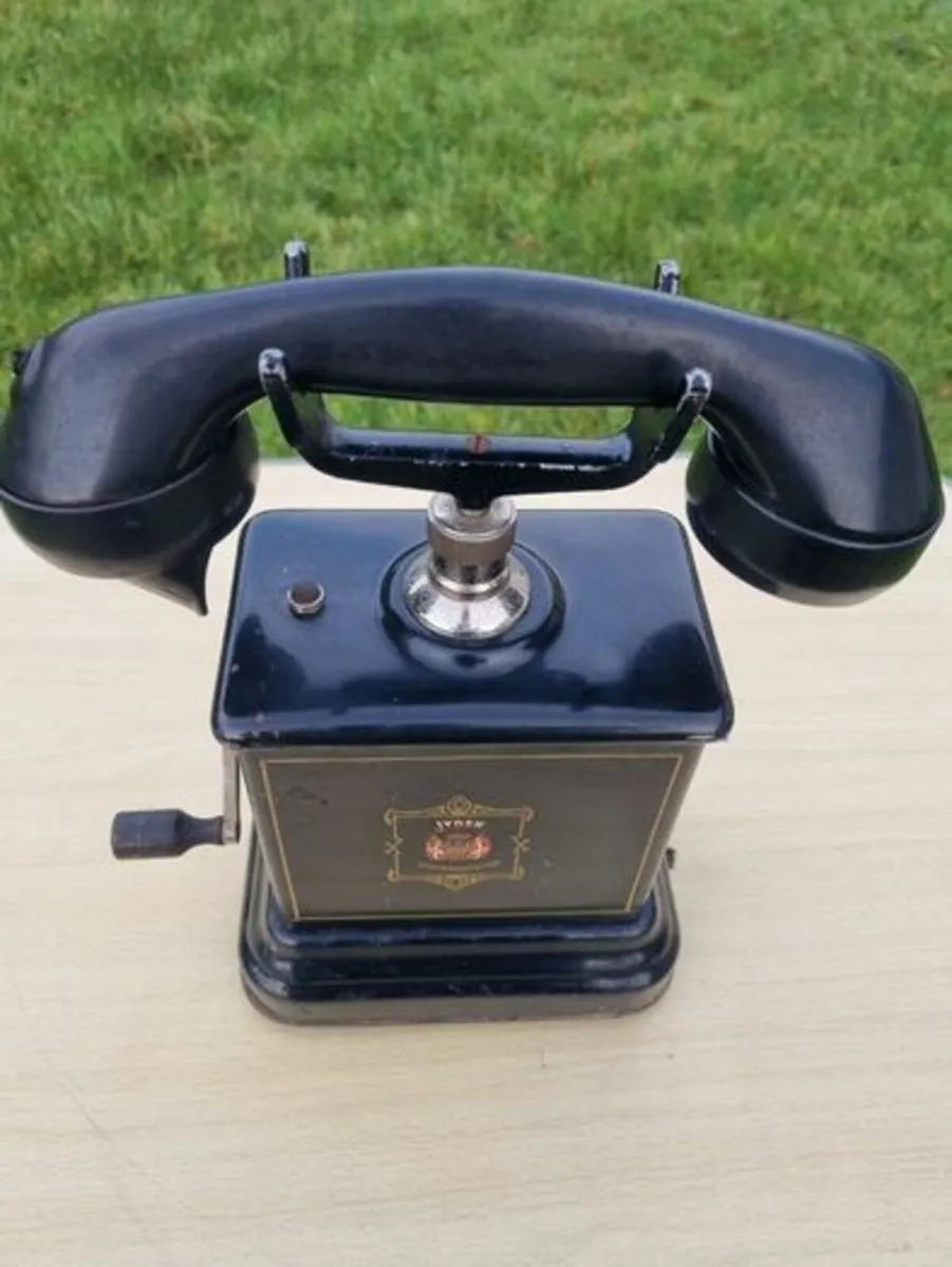 Danish antique crank desk telephone - Image 4