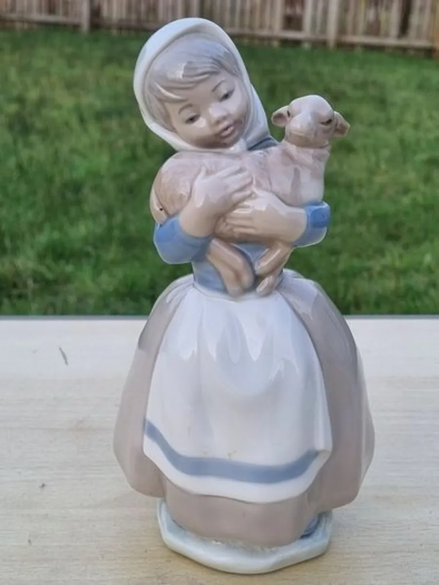 Nao by Lladro"Lamb in Arms" Porcelain Figurine - Image 1