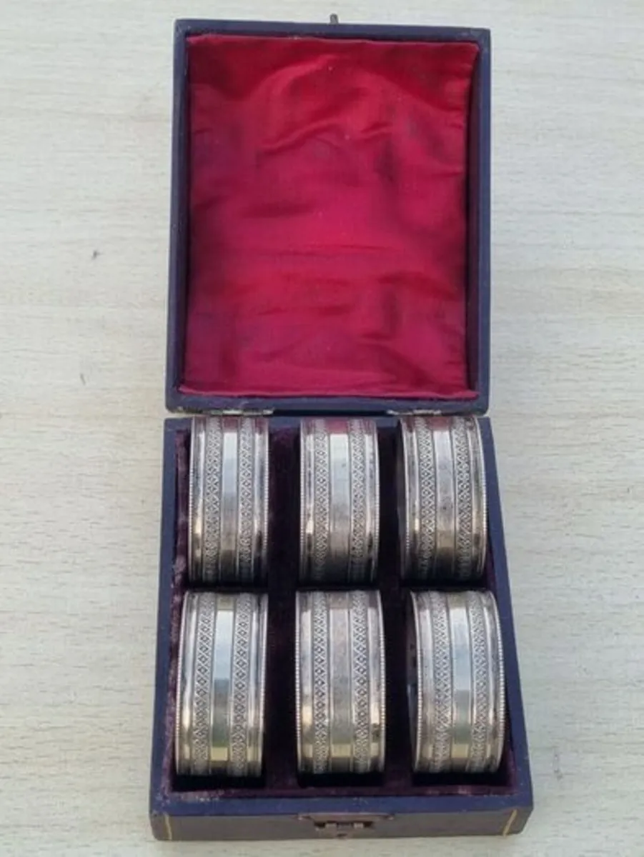 6 Edwardian Napkin Rings - Image 1