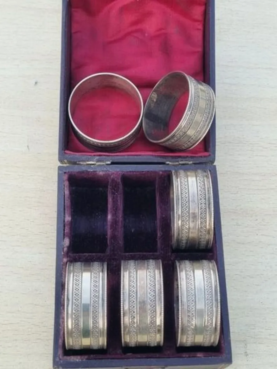 6 Edwardian Napkin Rings - Image 2