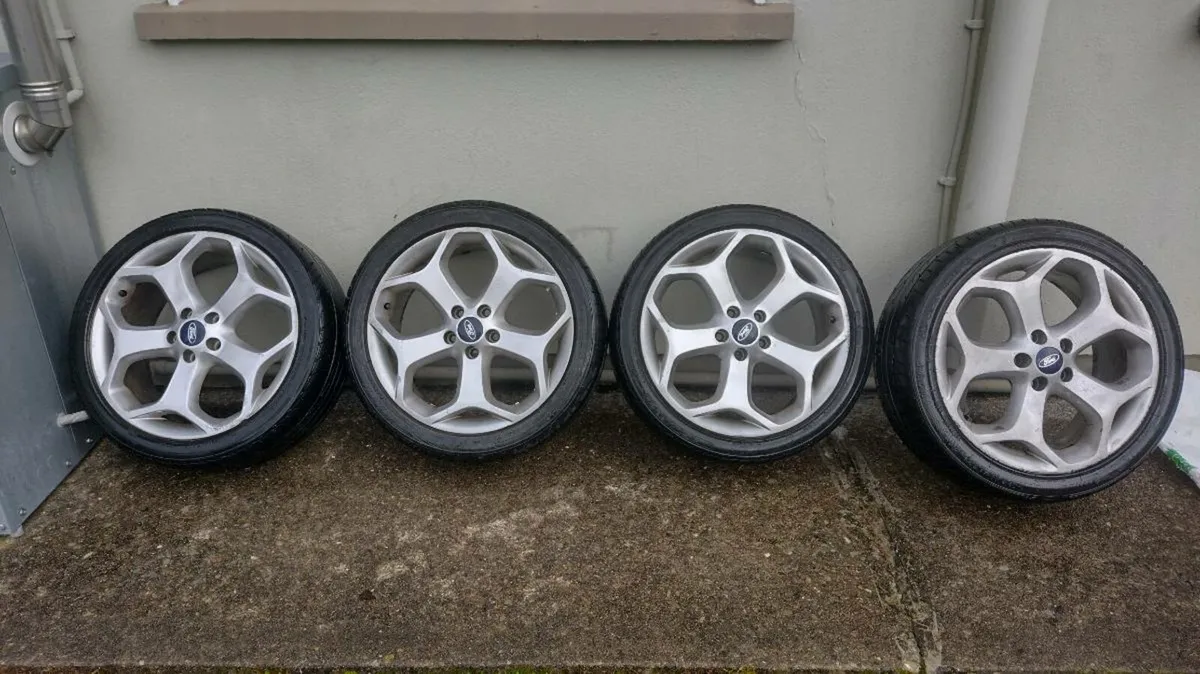 18" Ford Focus ST Alloys and Tyres  5x108 - Image 1