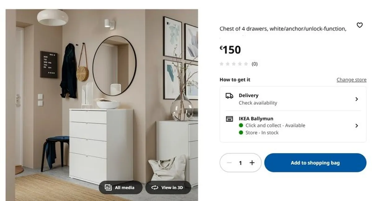 High End Tallboy 4 drawer - Image 2