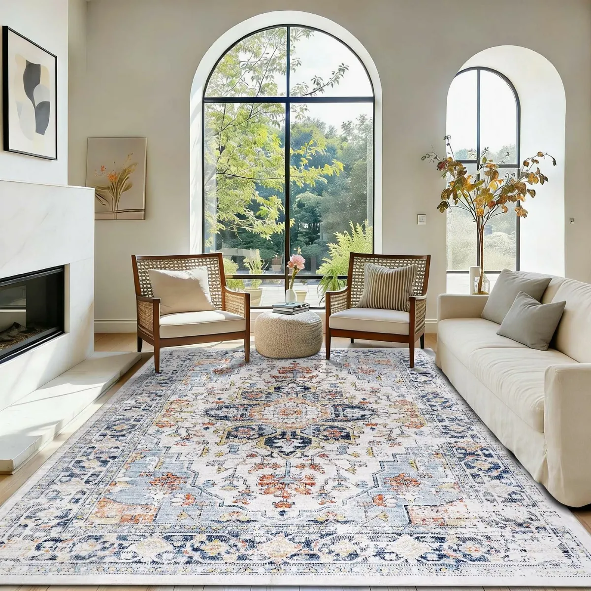 Vintage Rugs Living Room 160x230cm Washable for - Image 4